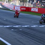 David Alonso over the line