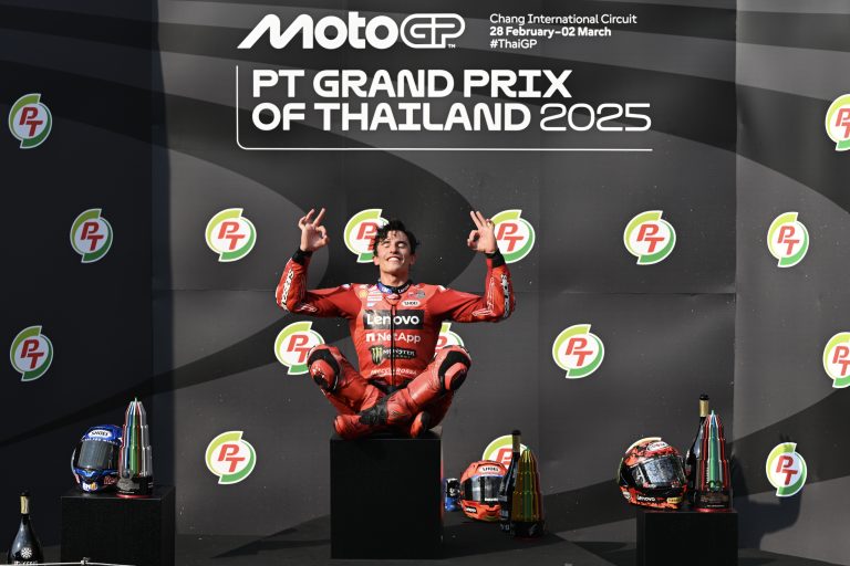marquez sat on top step